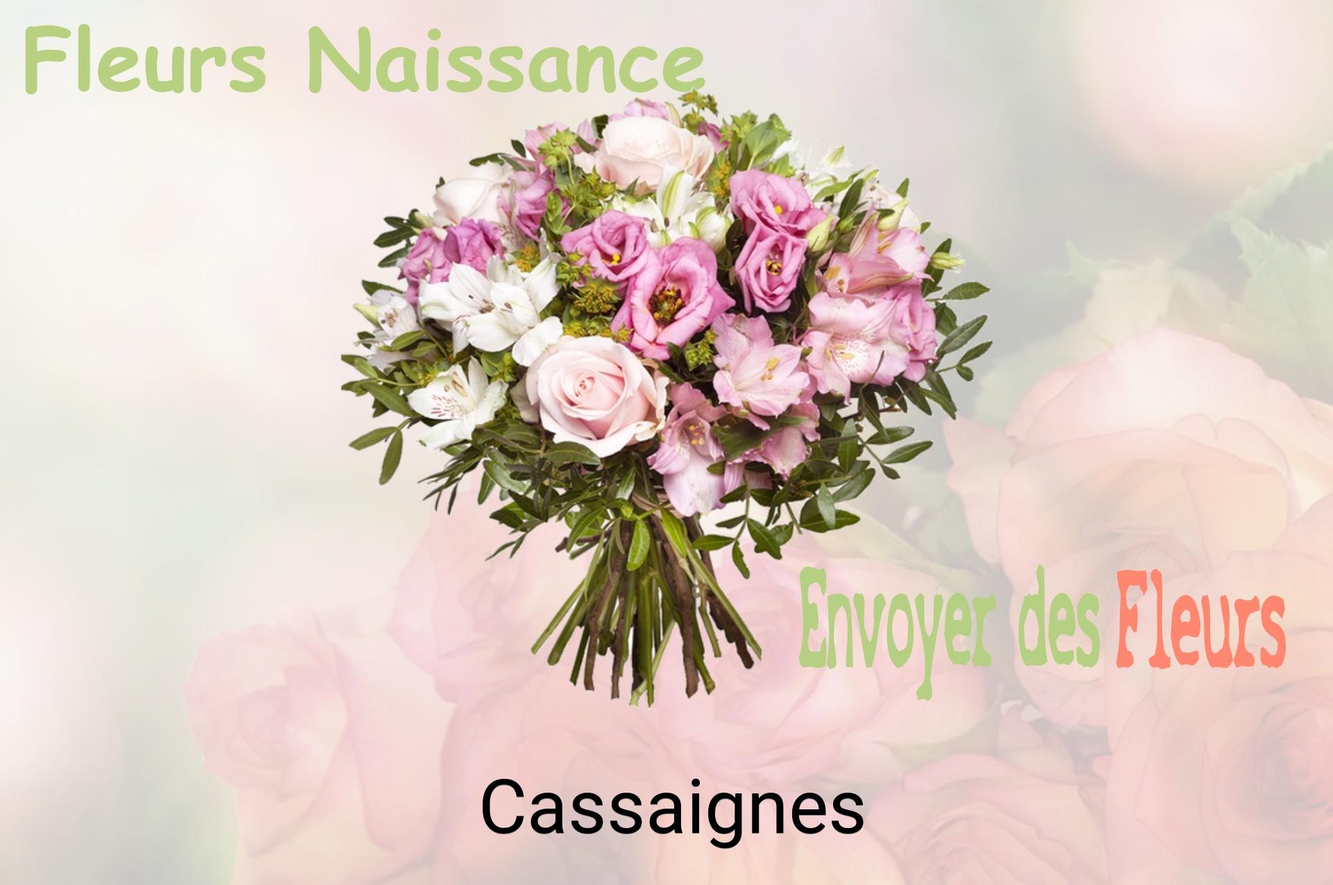 Bouquet de fleurs de naissance livré à Cassaignes